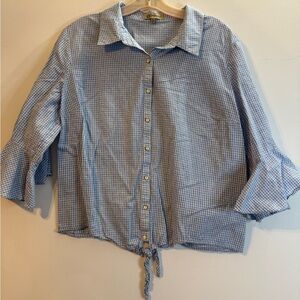 Democracy Light Blue Checkered Shirt